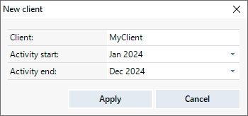 Creation of a new project of the marketing plan.
